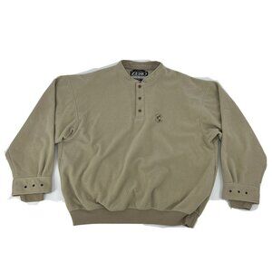 Zero Restriction Jacket Men's XL Beige Snap Button Wind Stopper Belle Haven Golf